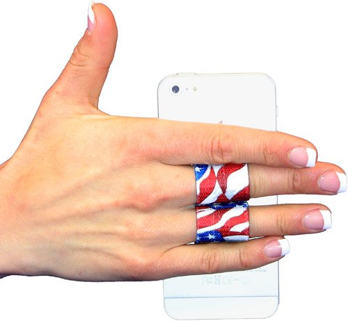 2-Loop Phone Grip Holder for iPhone & Samsung - Small Size - Non-Slip Phone Strap - Perfect for One-Handed Use While Driving, Shopping & Taking Selfies