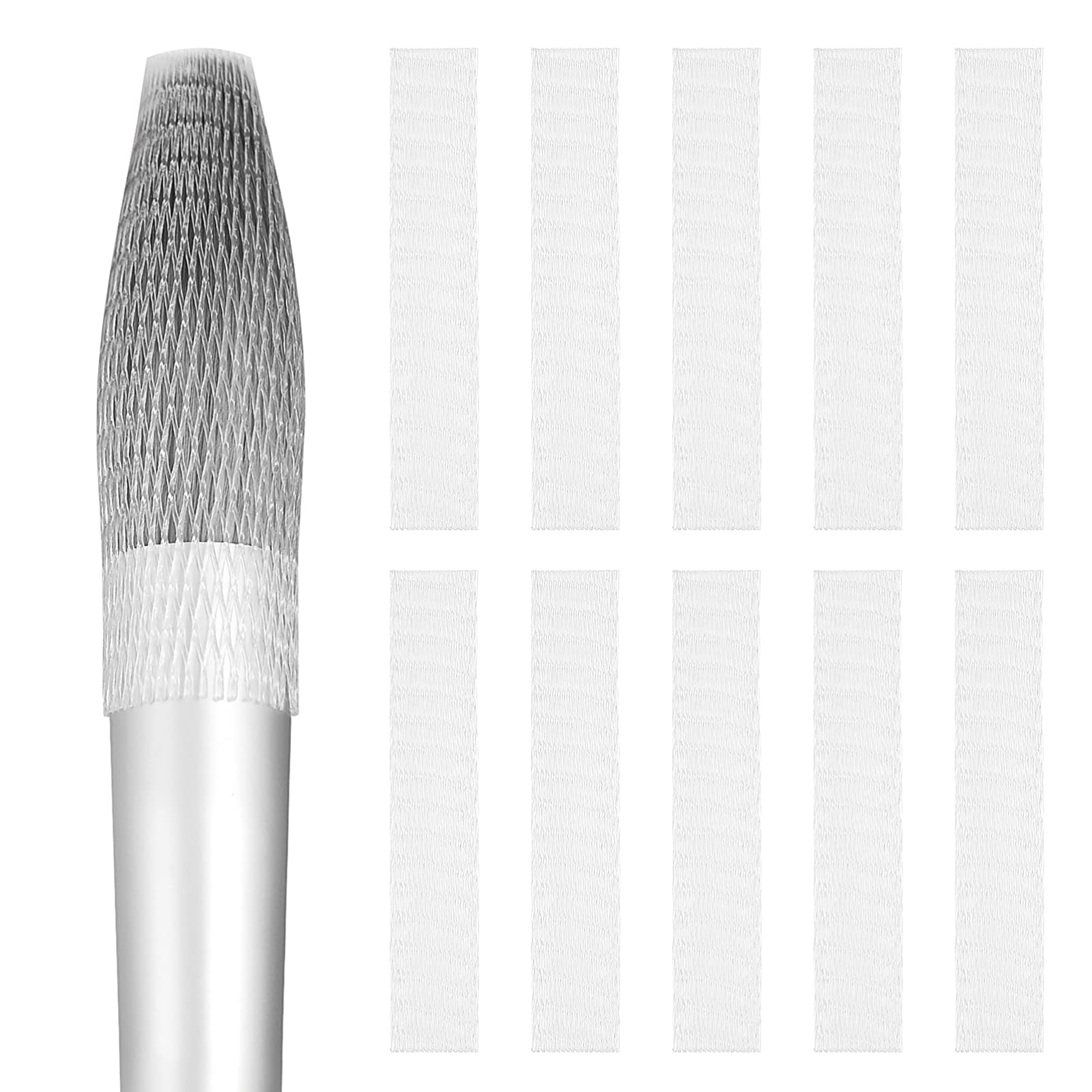 EXCLUZO 100pcs Reusable Expandable Mesh Makeup Brush Organizer - Breathable Cosmetic Brush Protector Storage Bag for Travel & Home Vanity Organization