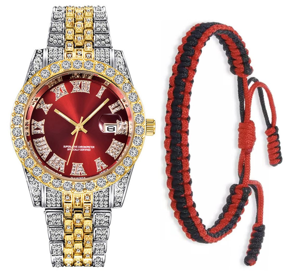 Luxury SENRUD Unisex Crystal Diamond Watch - Stainless Steel Iced-Out Bracelet for Men & Women | Perfect for Formal Events, Parties & Everyday Wear