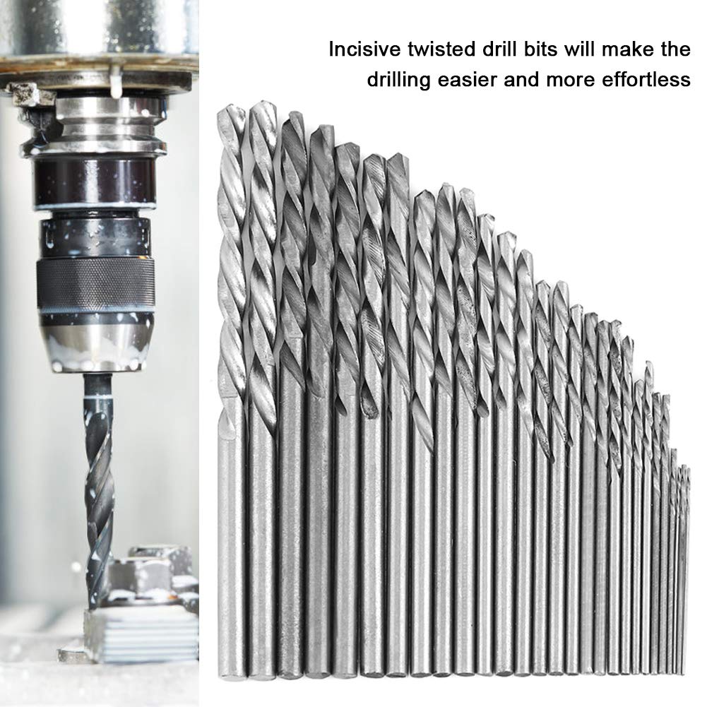 16-Piece HSS High-Speed Steel Drill Bit Set - Straight Shank Spiral Drill Bits for Metal, Wood & Plastic - Perfect for DIY, Electrical Work & Home Improvement Projects