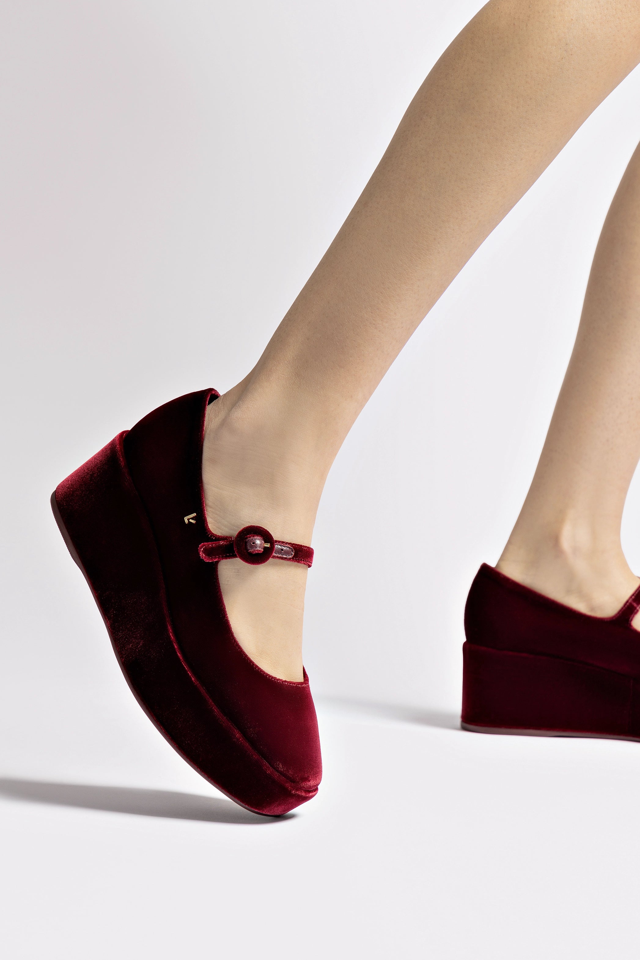 Blair Women's Flatform Sandals in Wine Velvet - Comfortable & Stylish Summer Shoes for Casual Outings, Beach, and Date Nights