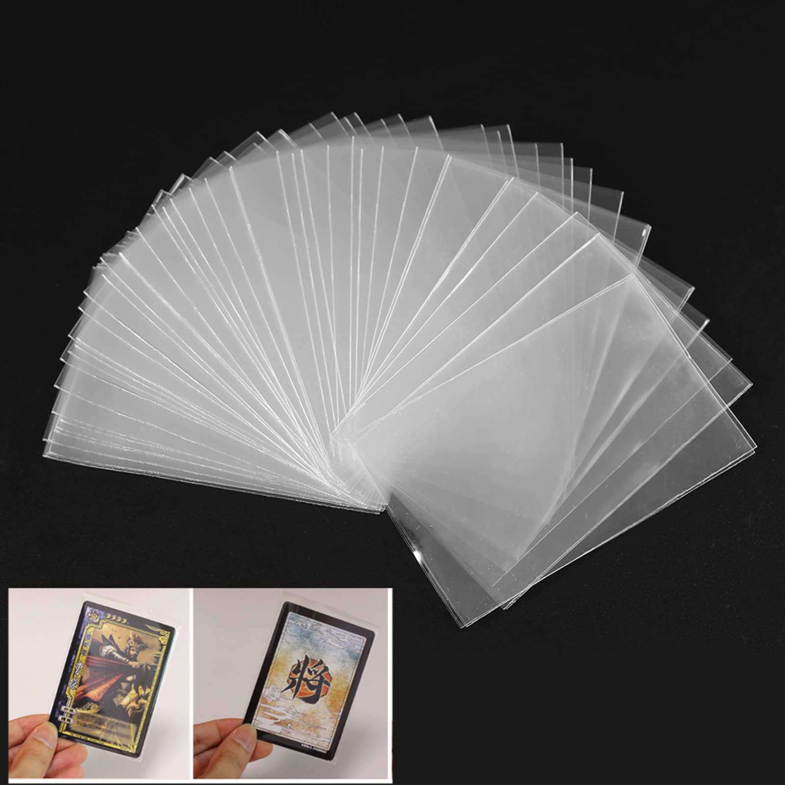 100Pcs Clear Tarot Card Sleeves - Premium PP Plastic Trading Card Protectors for Baseball, Sports, and Game Cards - Durable Card Holder for Collectors - Perfect for Storage, Display, and Gameplay Protection