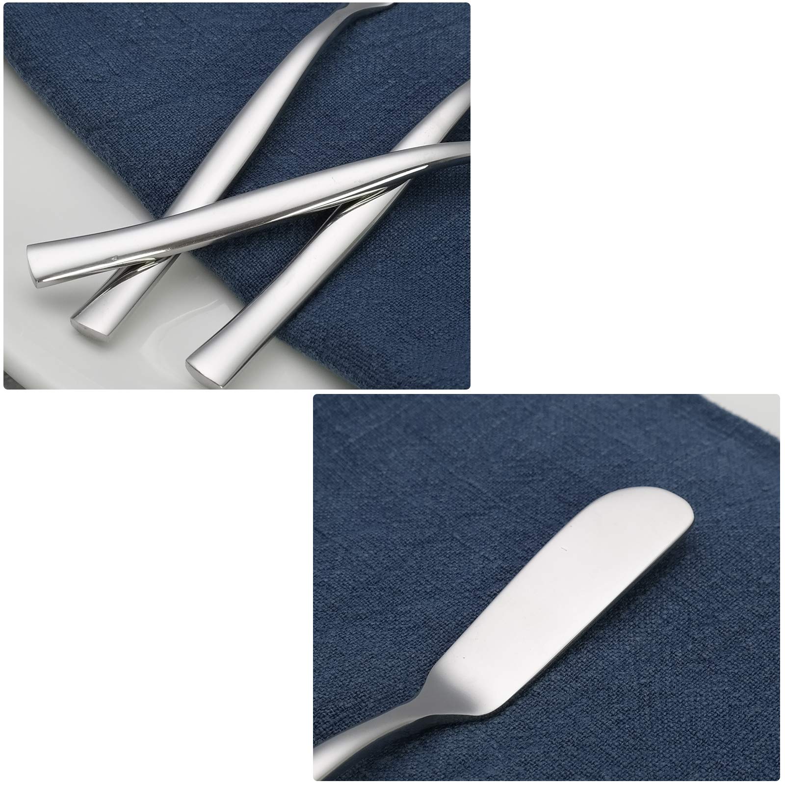 Premium Stainless Steel Butter Knife Set of 12 - Elegant Spreader Knives for Butter, Cheese & Jam - Perfect for Dining, Catering & Home Kitchen Use