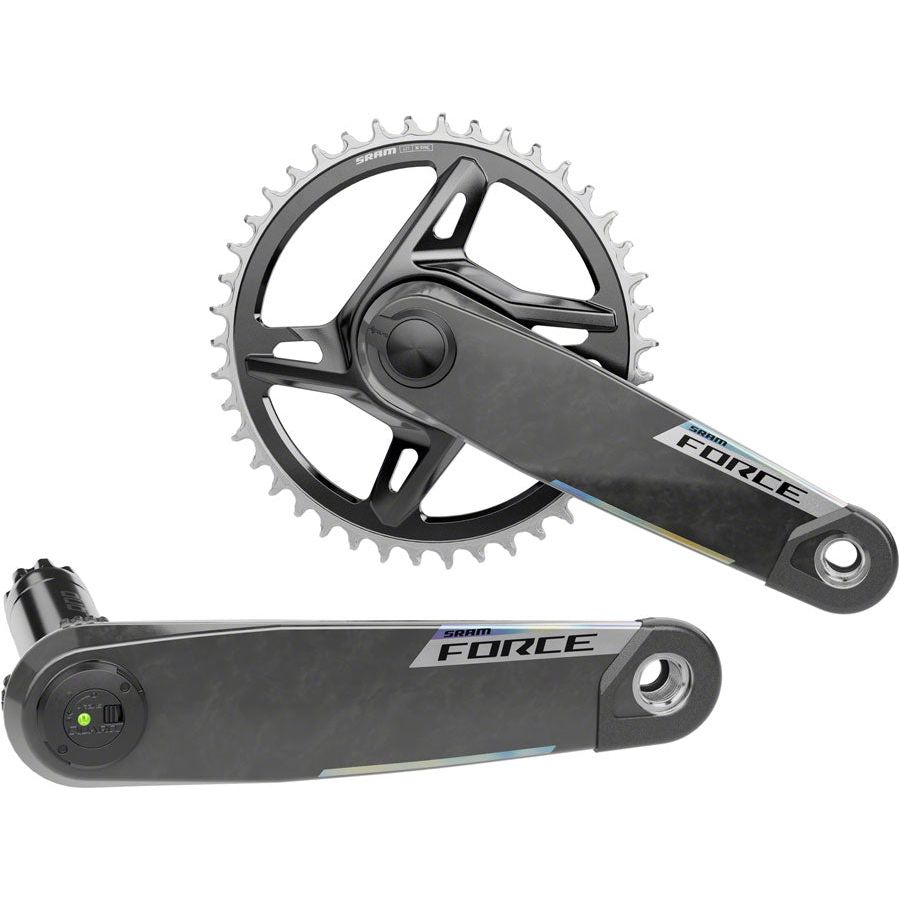 SRAM Force 1x XPLR AXS Power Meter Wide Crankset - 165mm, 12/13 Speed, 42T, 8 Bolt Direct Mount, DUB PM Spindle, Carbon, E1 - Perfect for Road & Gravel Bikes, MTB, and Cyclocross Racing