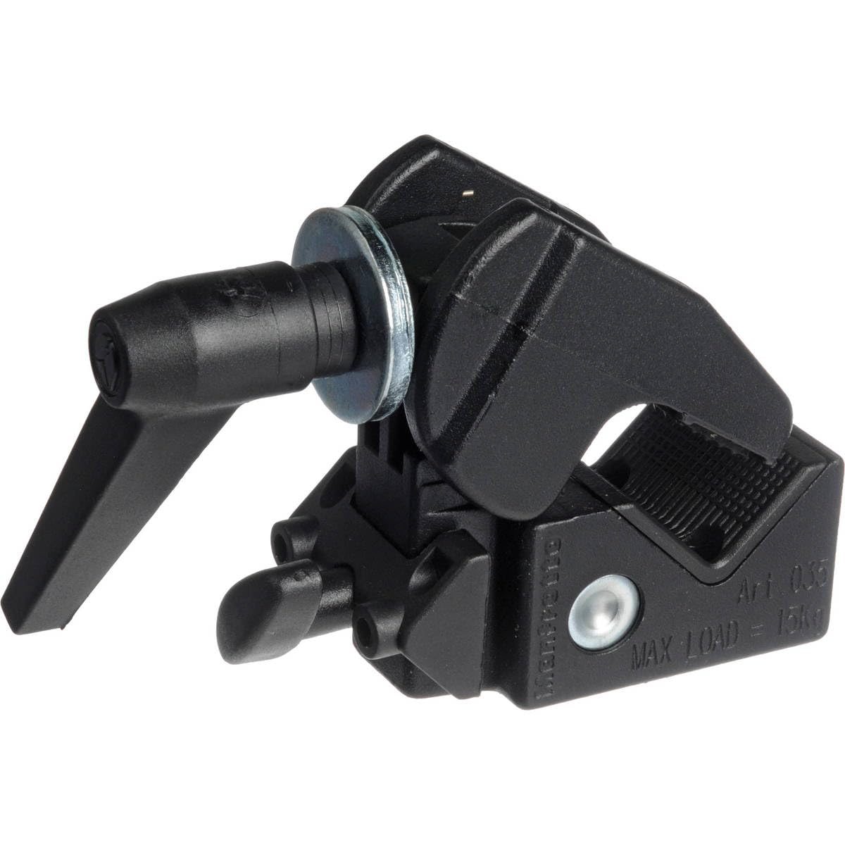 Manfrotto 035 Super Clamp Without Stud - Heavy Duty Aluminum Camera Clamp for Photography, Video & Studio Equipment - Perfect for Tripods, Lights & Rigging
