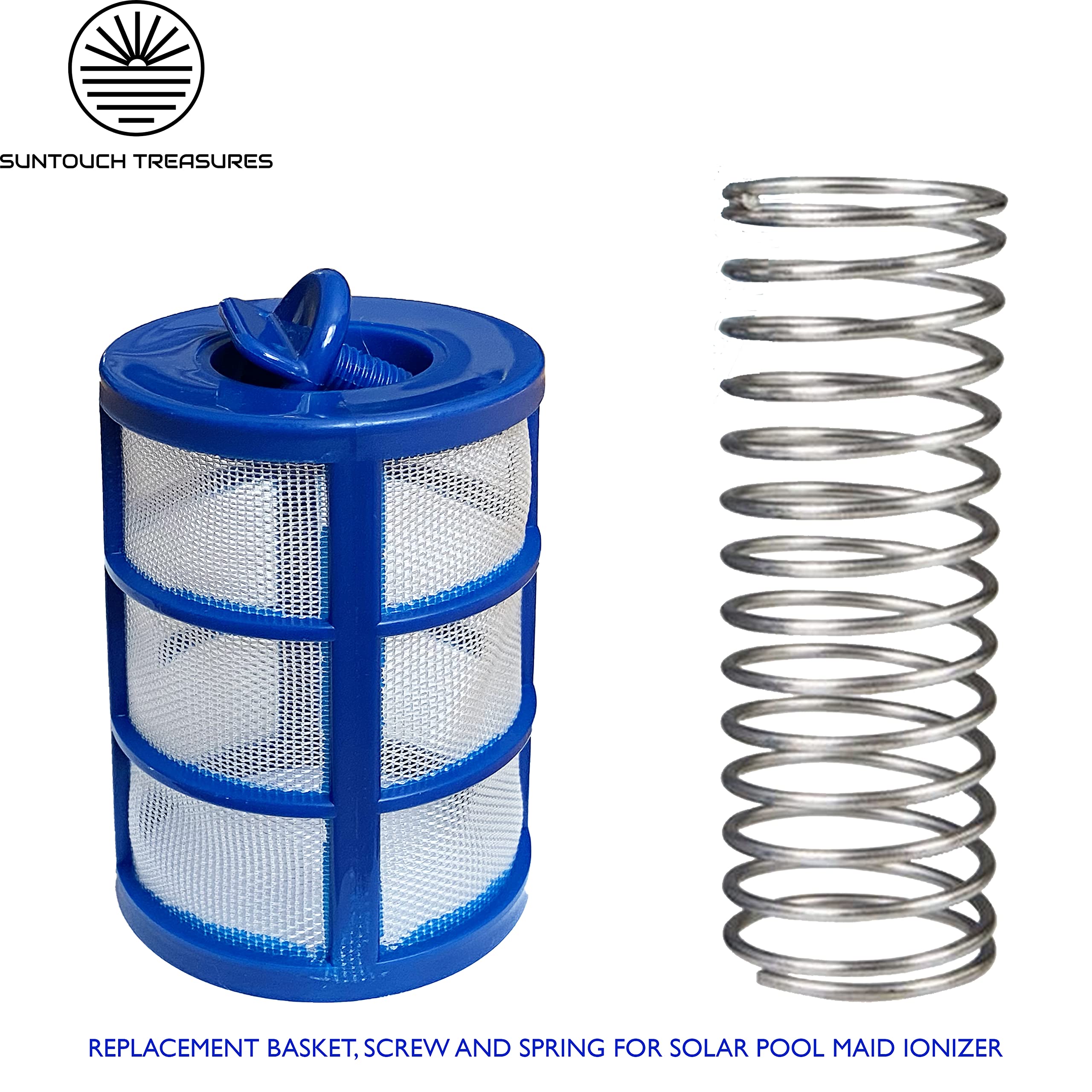 Original Solar Pool Maid Ionizer Replacement Basket, Screw & Spring Kit - Compatible with Original Version | Perfect for Pool Maintenance & Water Purification
