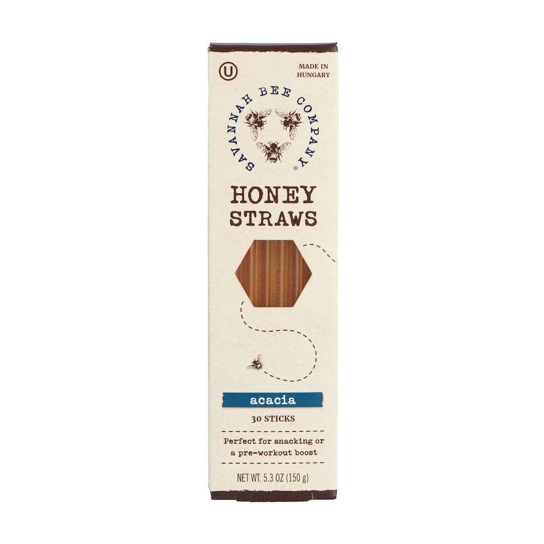 Pure Acacia Honey Straws - Natural & Organic, Pack of 30 | Perfect for Tea, Coffee, On-the-Go Snacks & Healthy Sweetener Alternative