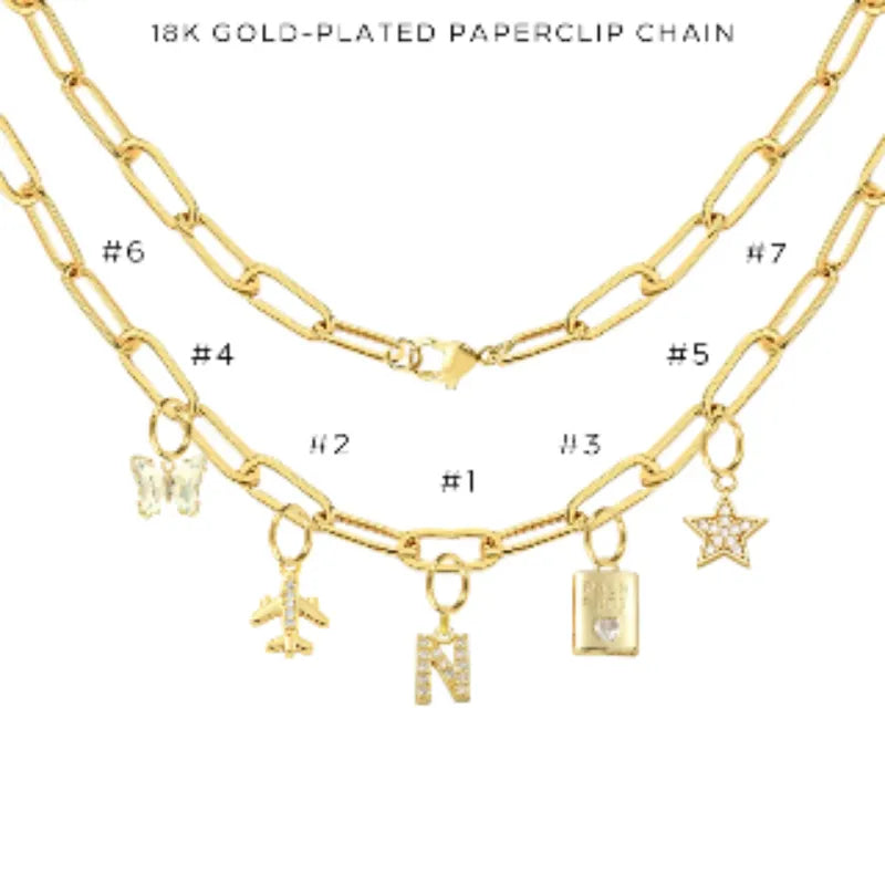 Charm Necklace with Assorted Charms - Elegant Layering Jewelry for Women - Perfect for Everyday Wear & Special Occasions