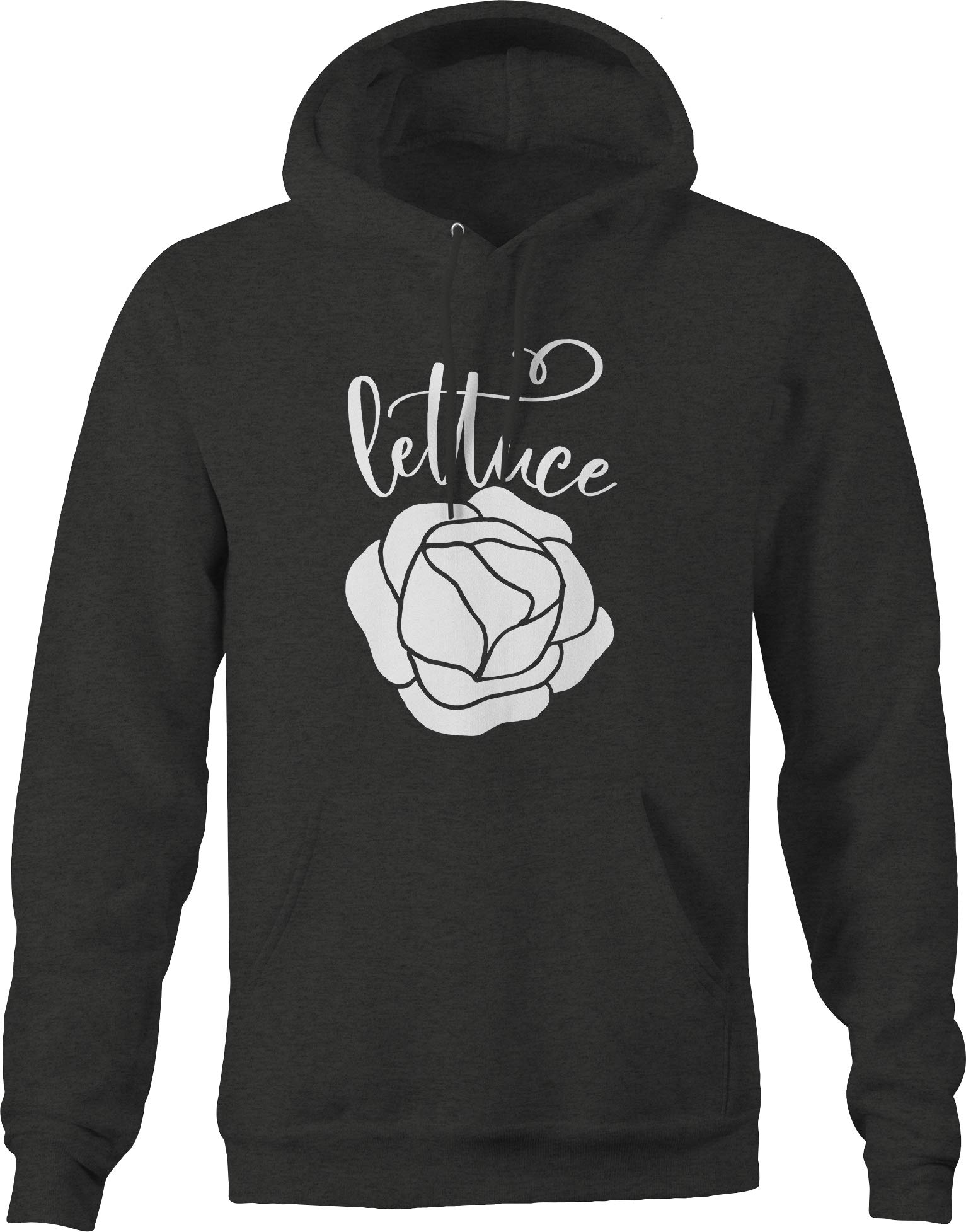 Fresh Lettuce Sign Gardening Planting Grown Dark Grey Hoodie for Men - Perfect for Outdoor Gardening, Casual Wear & Plant Lover Gifts