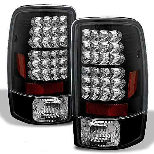 AKKON Black LED Tail Lights & Brake Lamps Pair for 00-06 Chevy Suburban, GMC Yukon & Yukon Denali (Liftgate Model) - Durable, Bright & Waterproof Replacement Lights for Night Driving & Off-Road Adventures