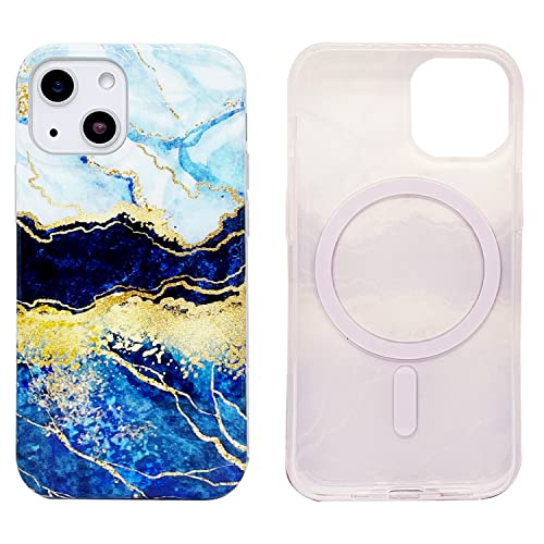 Abstract Blue Gold Marble