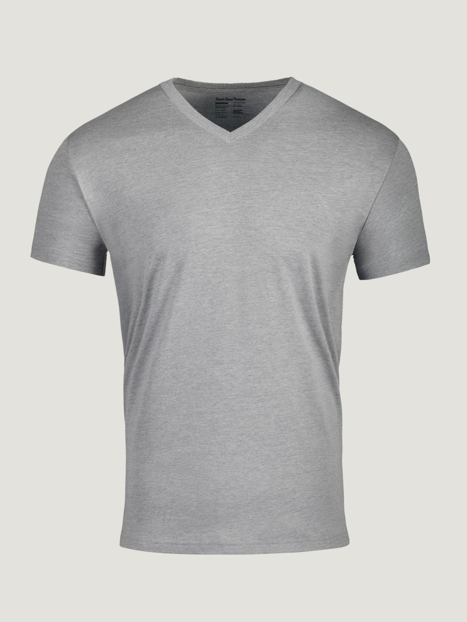 Heather Grey V Neck T-Shirt for Women - Soft & Comfortable Casual Tee - Perfect for Everyday Wear, Layering, and Outfits