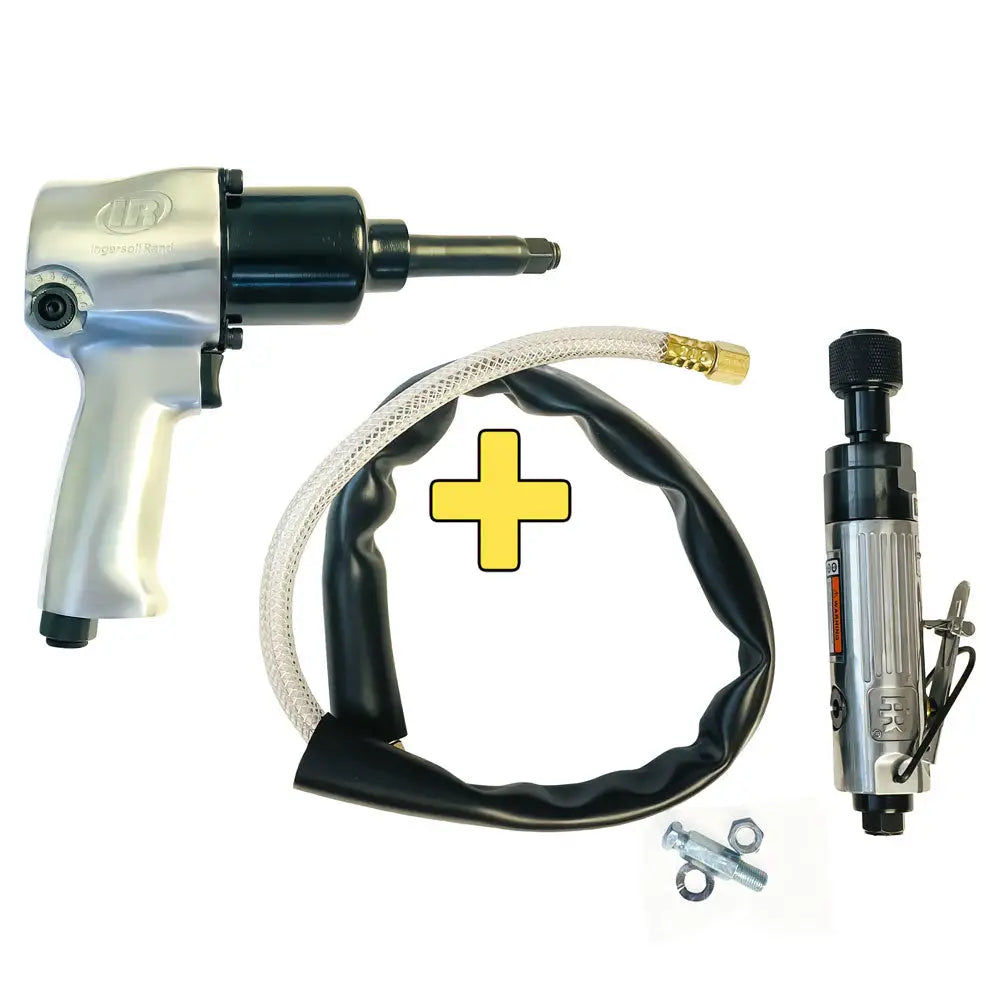 IR 231HA 2 Impact Wrench & 327LS Tire Buffer Combo Kit - Heavy Duty Air Tools for Automotive Repair, Tire Changing, and DIY Projects