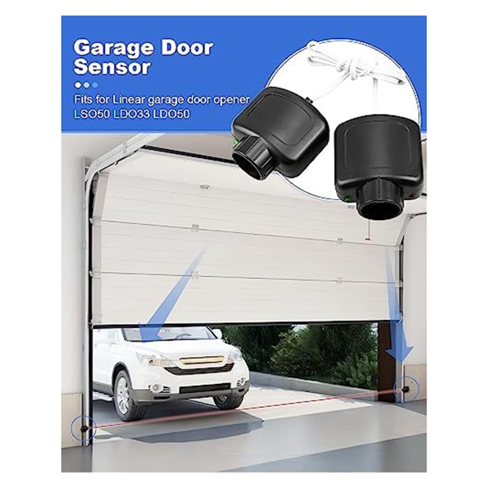 TAMOSH Garage Door Opener Sensor - Replacement Accessories for LSO50 LDO33 LDO50 Models | Compatible with Garage Door Openers | DIY Home Security & Smart Garage Upgrade