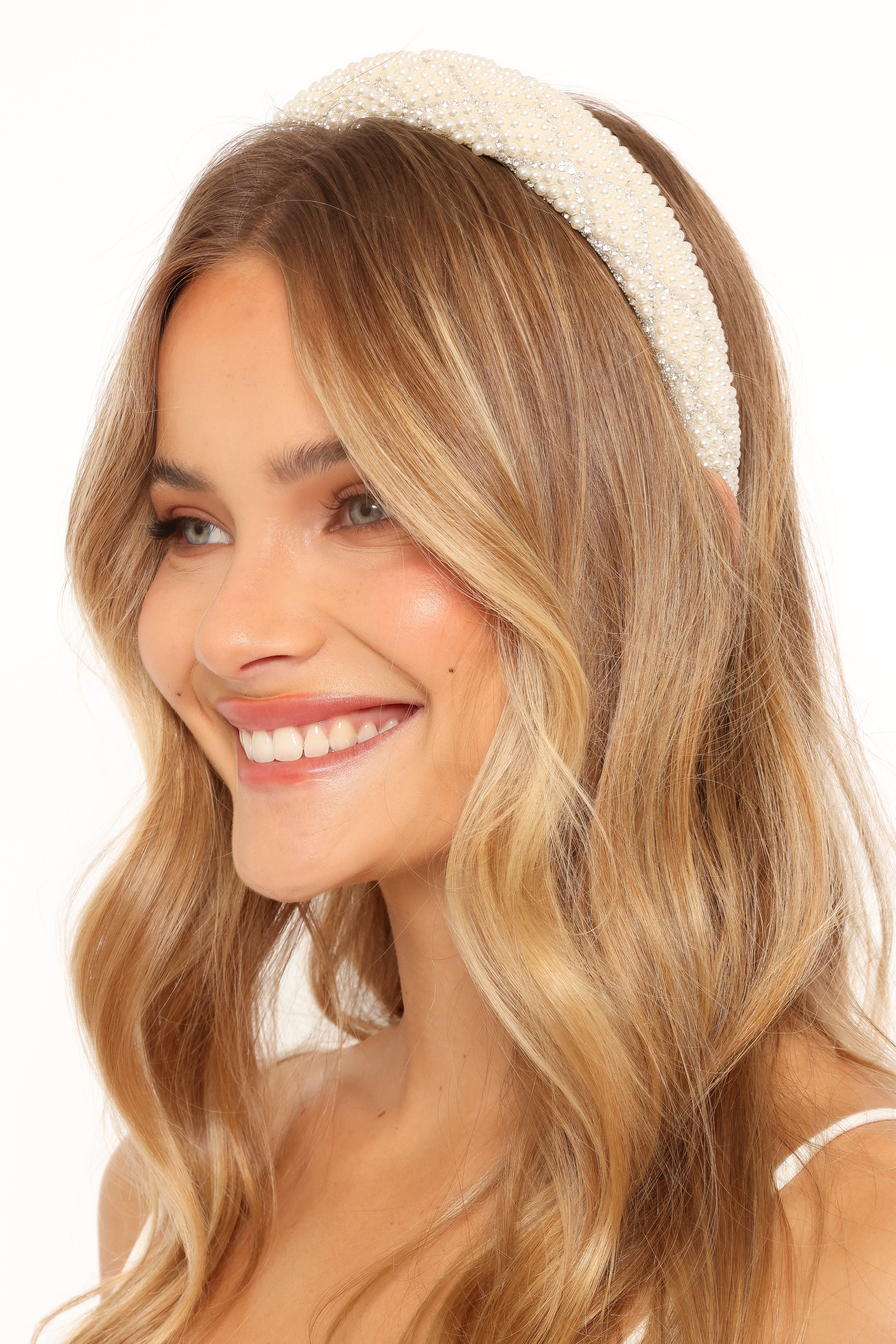 Leah Pearl Headband for Women - Elegant Hair Accessory for Weddings, Parties & Everyday Wear