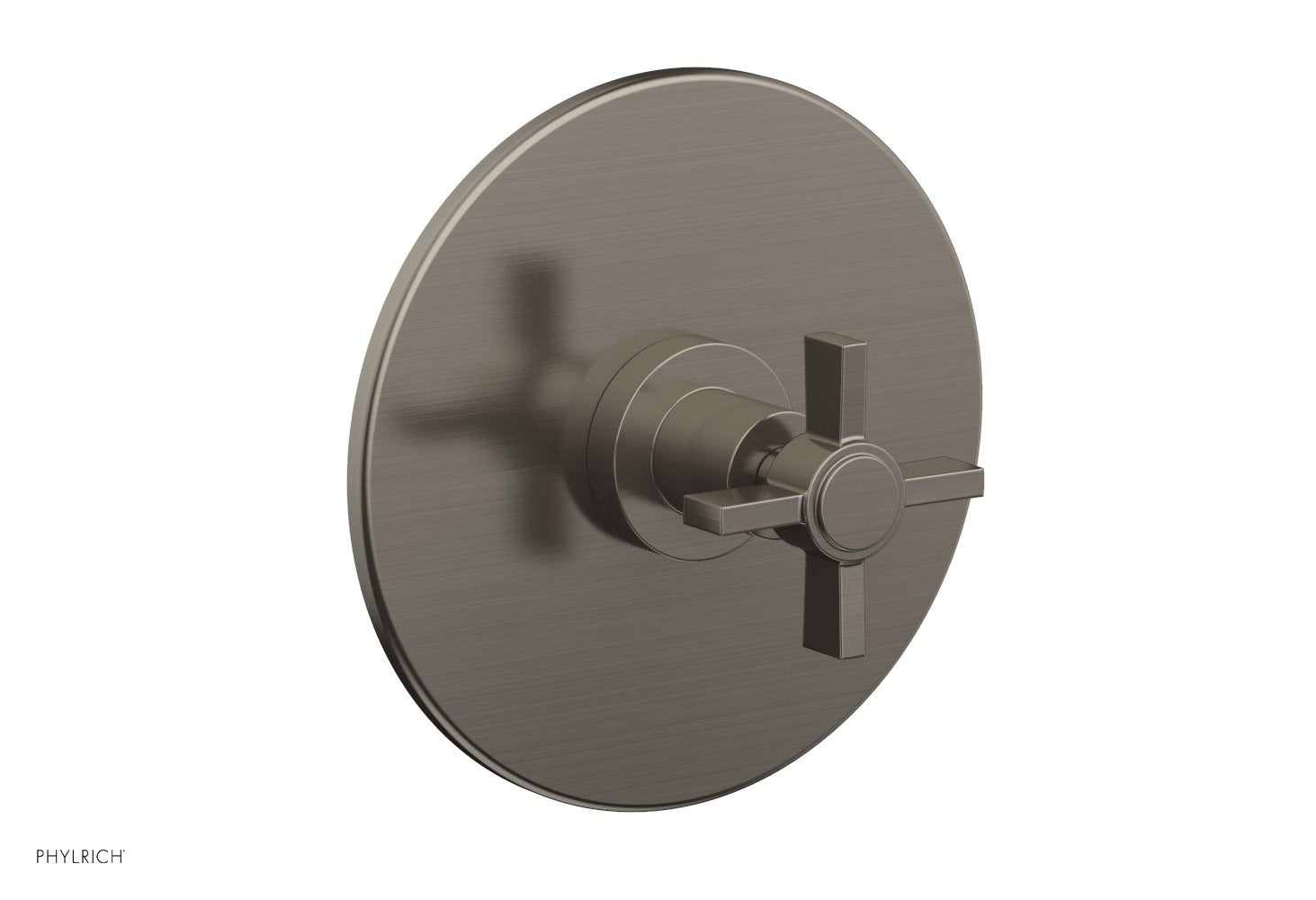 BASIC 1/2 Thermostatic Shower Trim with Blade Cross Handle - DTH137 - Perfect for Modern Bathroom Renovations & Spa-Like Shower Experience