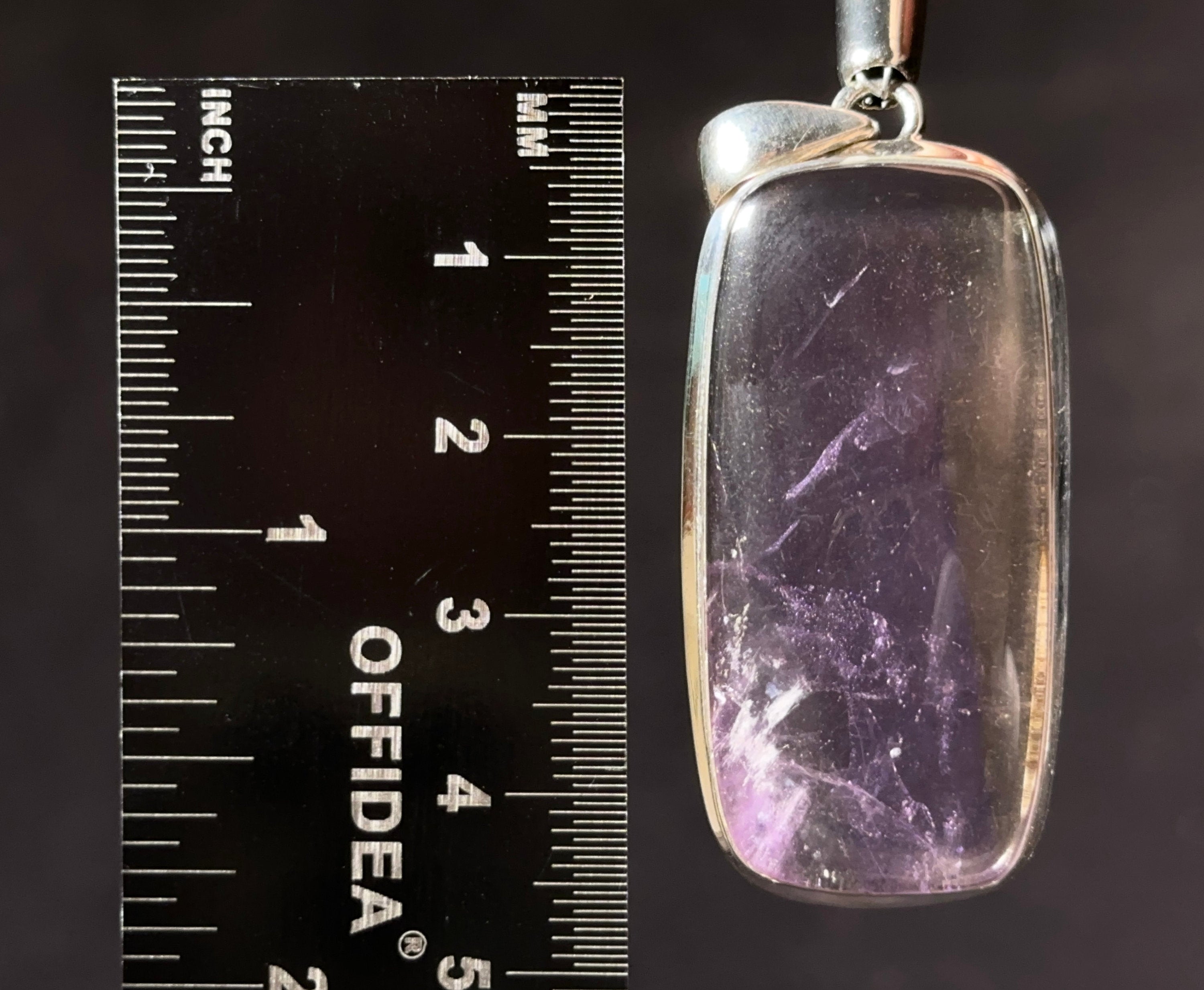 Authentic Ametrine Crystal Pendant - Natural Polished Ametrine Gemstone in Sterling Silver, Handcrafted in Bolivia | Perfect for Spiritual Healing, Meditation & Jewelry Gifts (54099)