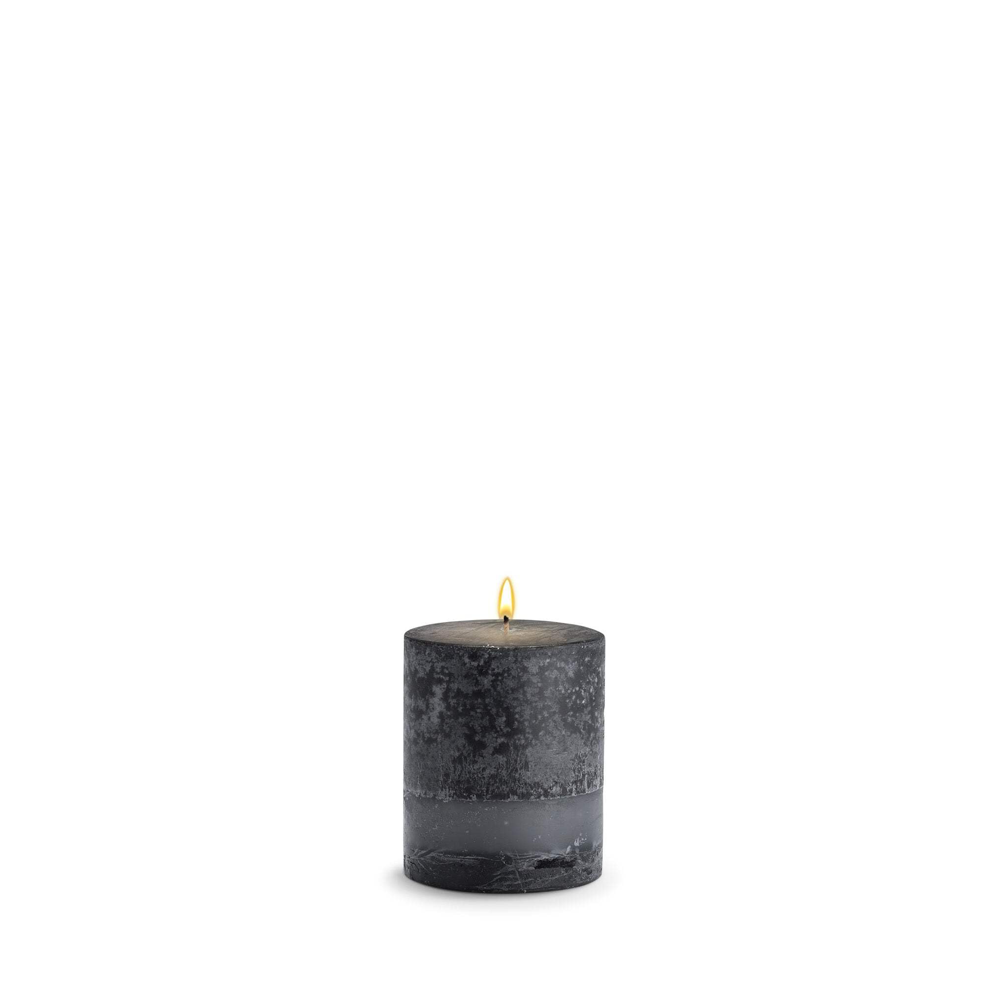 Black Bamboo Pillar Candles - 6 Pack 36 Inch Tall Natural Scented Candles for Home Decor, Wedding Centerpieces & Romantic Ambiance