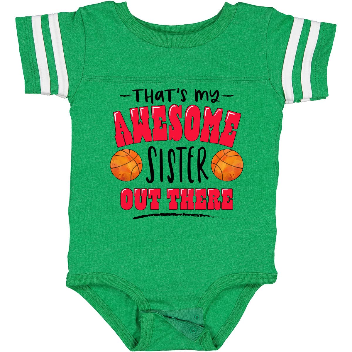 Awesome Sister Basketball Baby Bodysuit - Cute Gift for Sports Lovers
