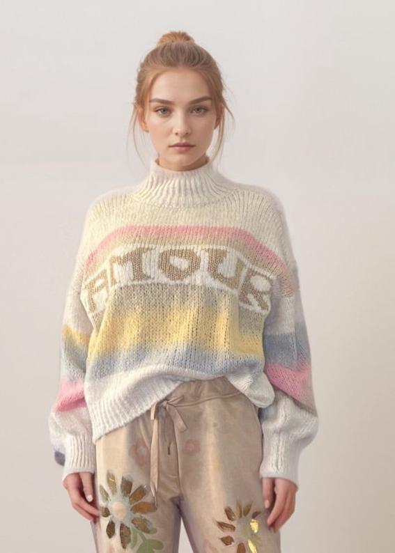 Soft Amaranth Sweater in Cream - Cozy Knit Pullover for Women | Perfect for Fall & Winter Layering