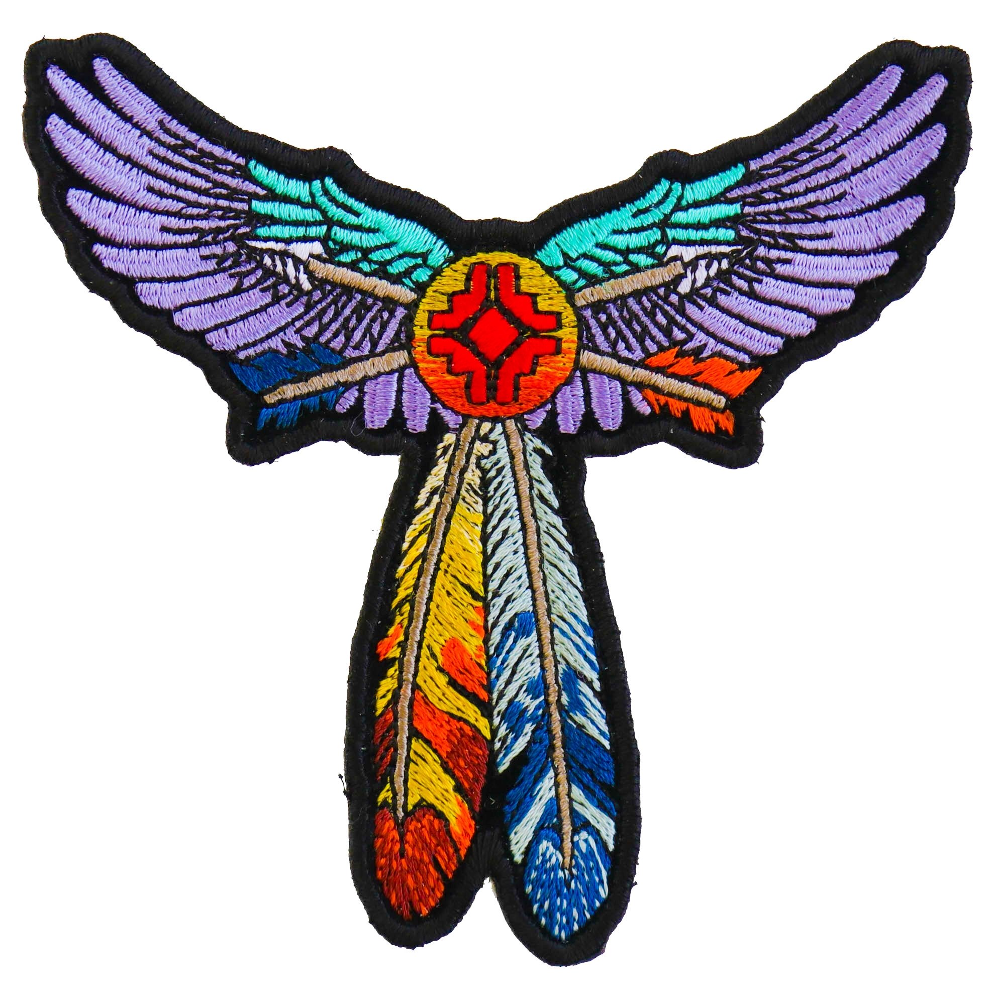 Winged Feathers Iron On Patches for Clothing - DIY Sew On Embroidered Applique for Jackets, Hats & Bags - Perfect for Costumes, Fashion & DIY Crafts