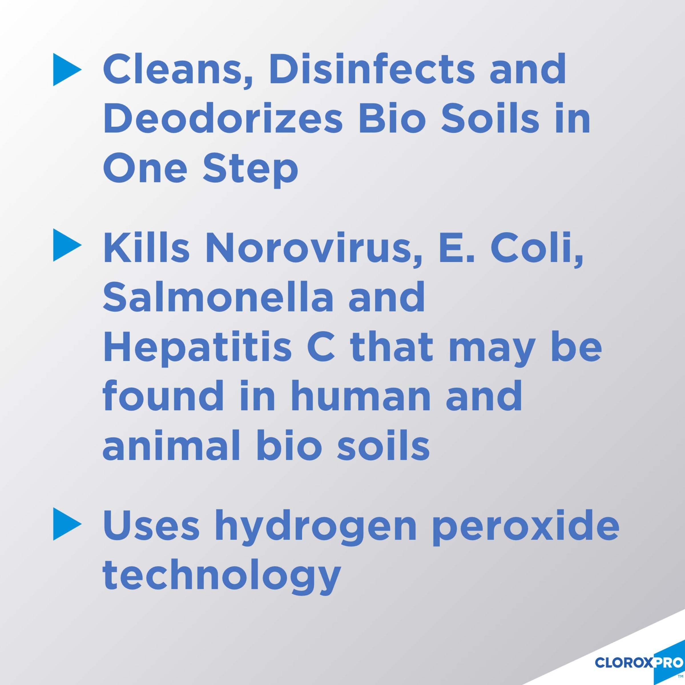 CloroxPro Disinfecting Bio Stain & Odor Remover Spray Refill - 128oz (4-Pack) | Healthcare, Industrial & Home Cleaning | Kills Germs & Eliminates Odors | Ideal for Hospitals, Schools & Offices