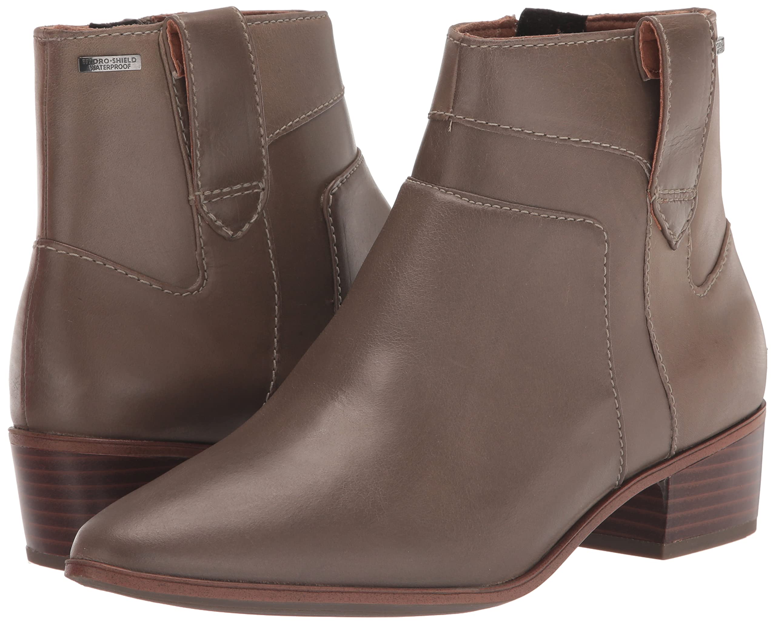 Rockport Women's Geovana Layered Ankle Boot - Comfortable & Stylish Leather Booties for Work, Travel & Everyday Wear