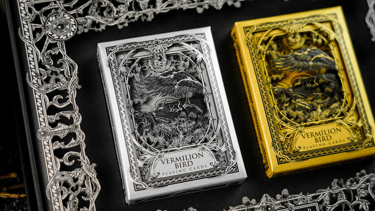 Premium ARK Black Gold Box Set - Vermilion Bird Playing Cards for Poker, Magic Tricks & Collectors | Elegant Gift for Card Game Enthusiasts