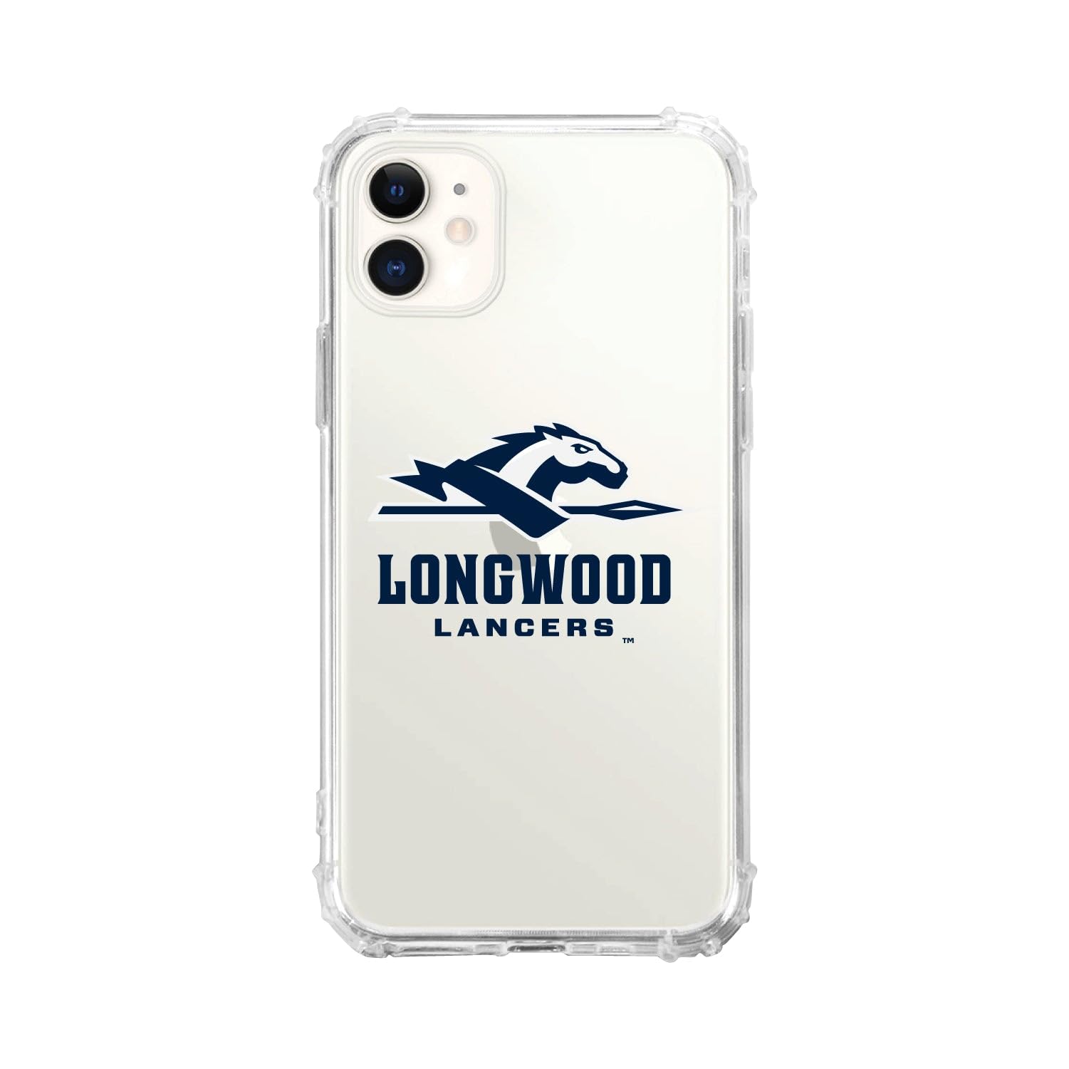 OTM Essentials Shockproof Phone Case for iPhone 12/12 Pro - Durable Tough Edge Protection, Classic White Design | Perfect for Longwood University Students & Everyday Use