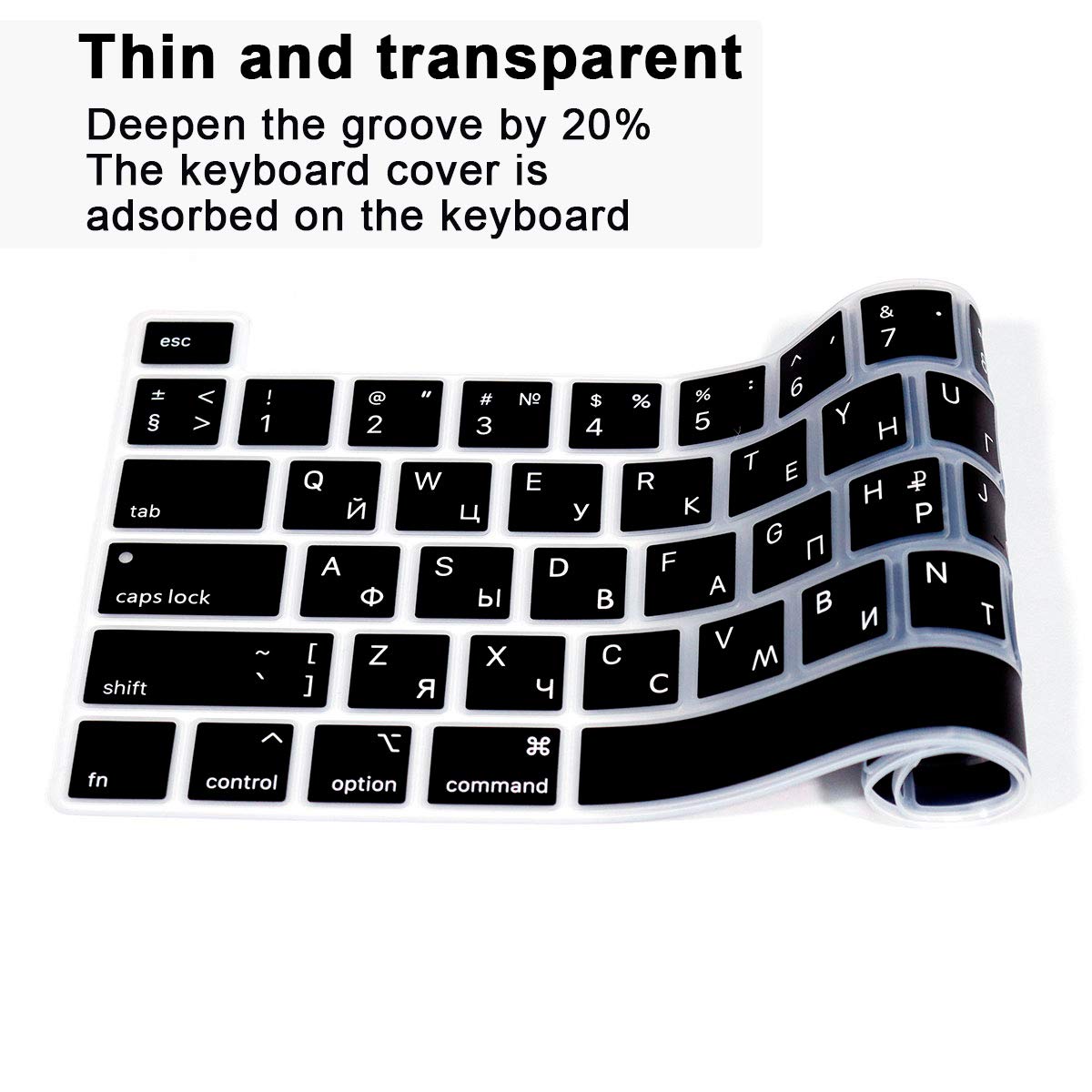 Russian Language Silicone Keyboard Cover for MacBook Pro 16
