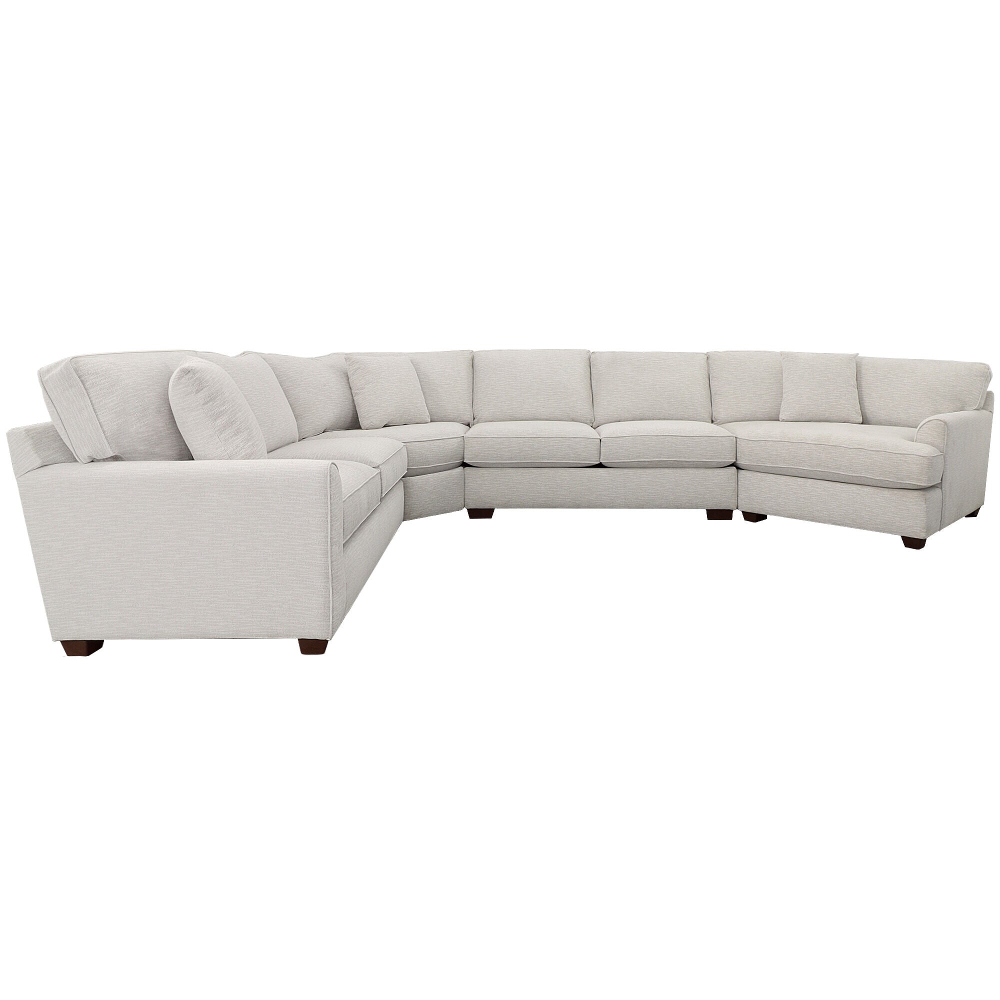 4-Piece Right Cuddler Wedge Sectional Sofa with Connections Flare Design - Perfect for Living Room, Family Room and Cozy Home Theater Seating