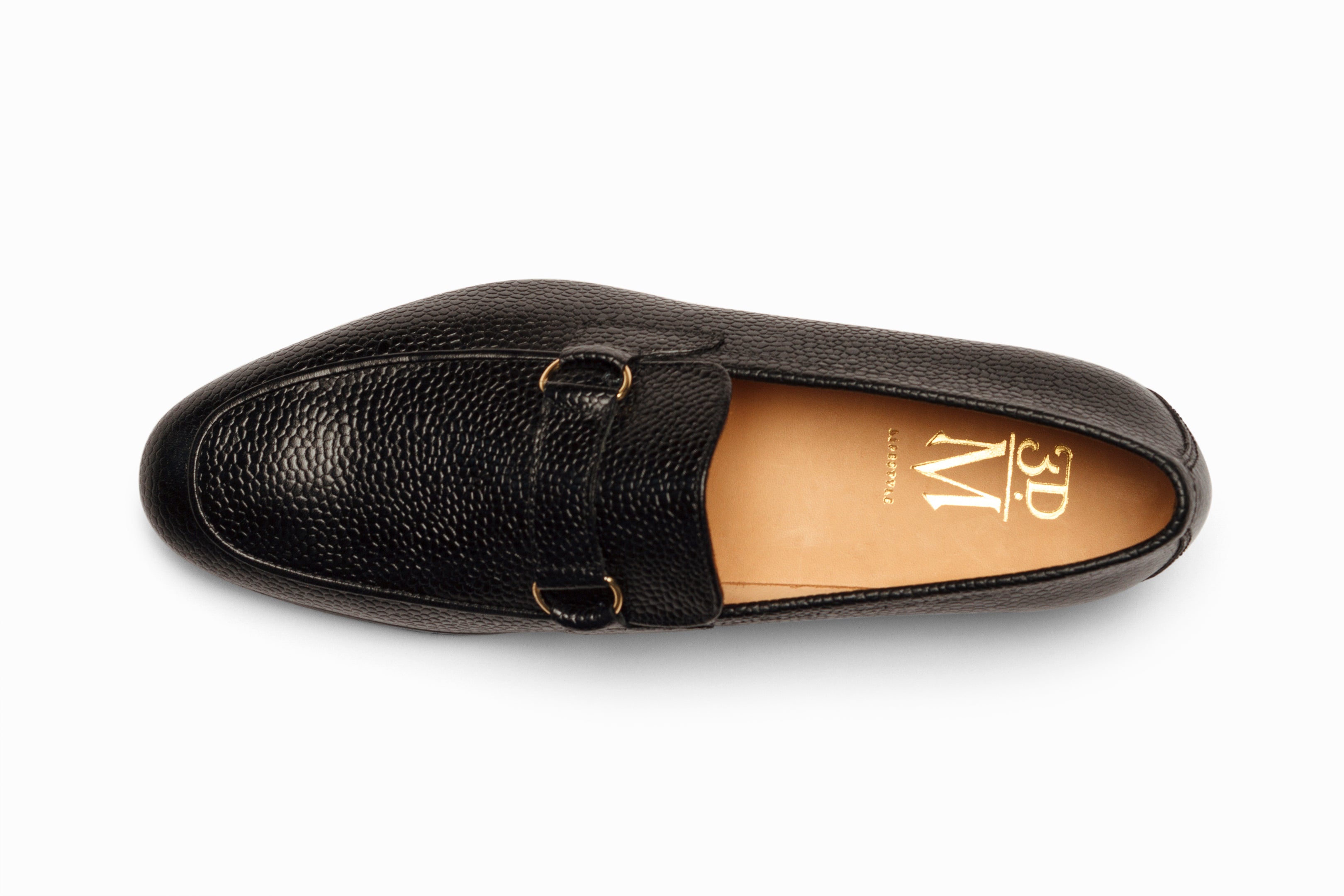 Premium Lorenzo Leather Loafers for Men - Black Grain Leather Slip-On Shoes - Comfortable & Stylish for Business, Casual & Office Wear