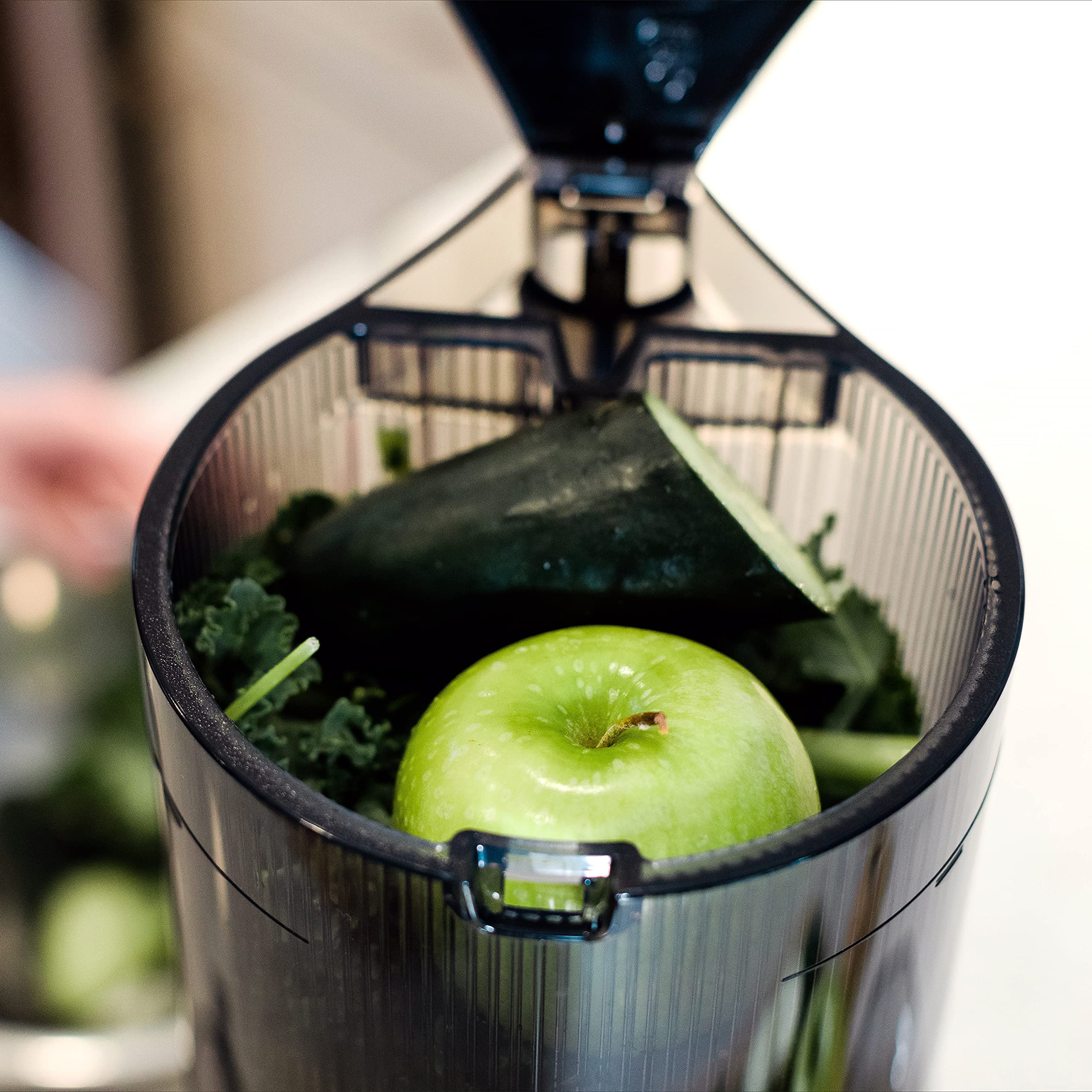 Omega Slow Masticating Juicer - Cold Press Fruit & Vegetable Juice Extractor with 68oz Large Hopper, 150W Motor, Easy Clean Design - Perfect for Healthy Juicing at Home, Gym or Office (White)