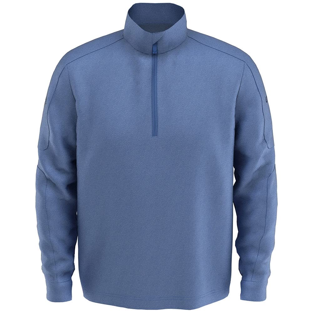 Callaway Men's Midweight Waffle Knit Fleece 1/4 Zip Golf Pullover - Warm & Stylish Layering for Golf, Casual Wear & Outdoor Activities