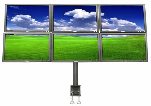 LCD-2060 Hex-Mount Monitor Stand for Six 15