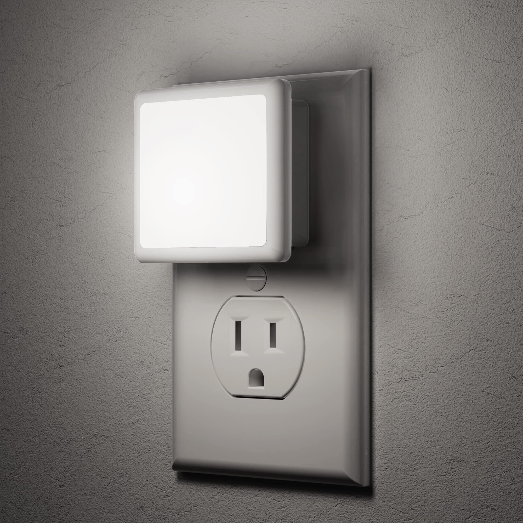 JandCase 2-Pack LED Night Light Plug in with Auto Light Sensor, 5000K Daylight White - Bright Nightlight for Kids, Adults, Bathroom, Bedroom, Hallway | Perfect for Safe Nighttime Navigation & Soothing Sleep Environment