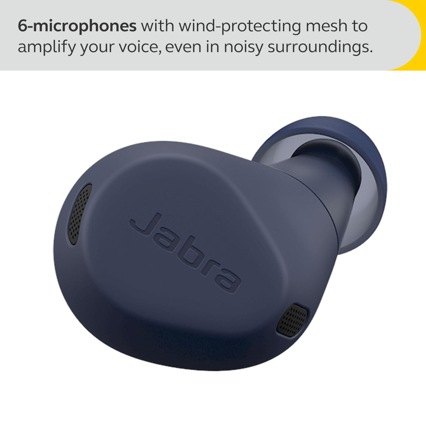 Jabra Elite 8 Active Wireless Bluetooth Earbuds with Hybrid ANC, 6 Mics, IP57 Waterproof for Gym & Running - Navy Blue Sport Earbuds for Workouts, Commuting & Travel