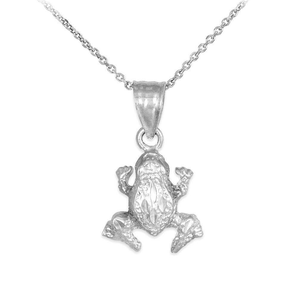 925 Silver Frog Pendant Necklace for Nature Lovers