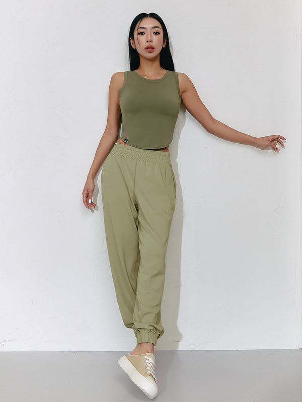 XELLA Lightweight Round Neck Sleeveless Blouse for Women - Perfect for Summer, Office Wear & Casual Outfits