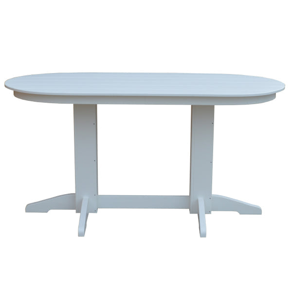 Modern Oval Counter Table for Kitchen & Bar - Stylish Dining & Entertaining Solution - Perfect for Breakfast Nook, Kitchen Island or Home Bar Setup