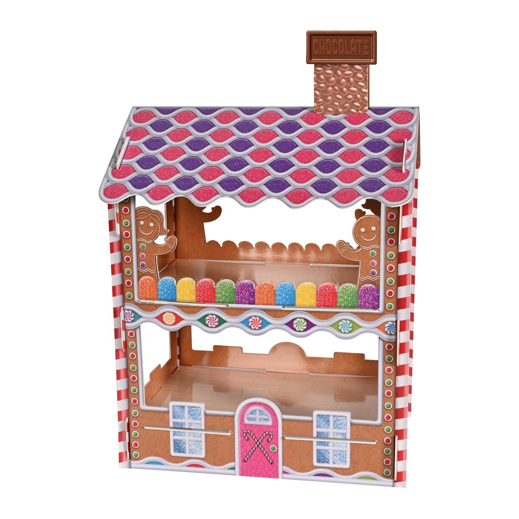 12 Pack Gingerbread House Treat Stands for Christmas Party Decorations - Perfect for Holiday Dessert Displays, Cookie Trays, and Candy Buffets