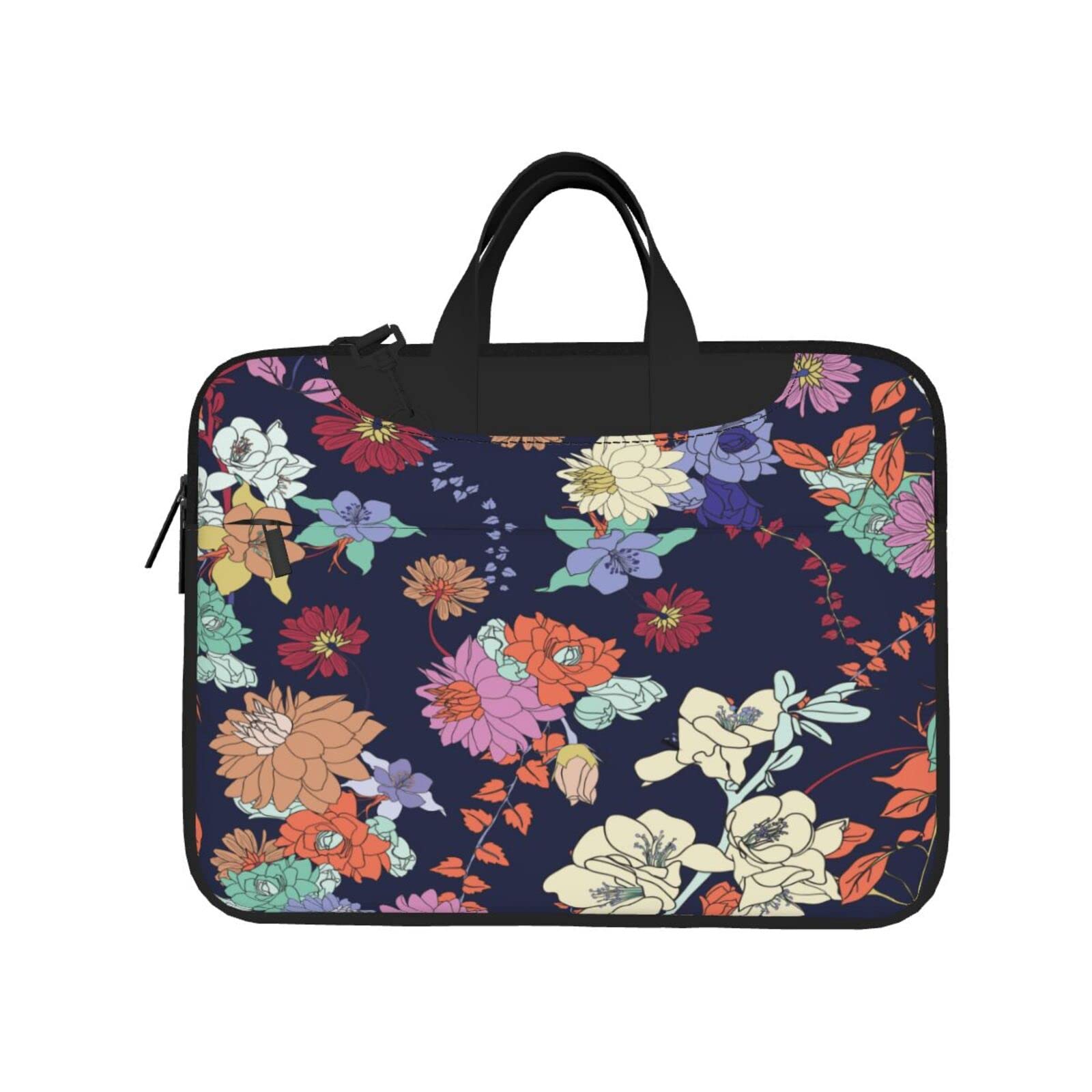 Stylish Laptop Shoulder Messenger Bag for Business & Office - Durable Computer Briefcase with Floral Design - Perfect for Work, Travel & Daily Commute