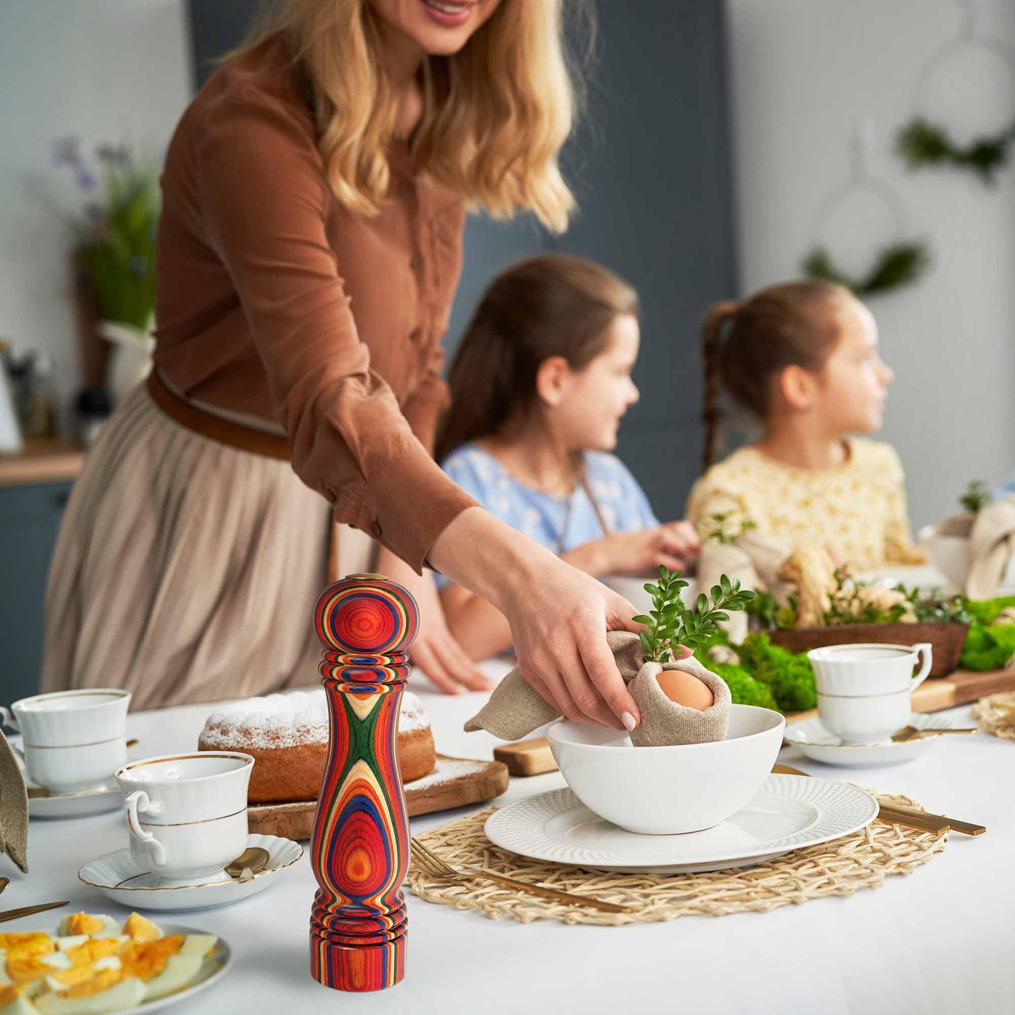 Baltique® Marrakesh Collection Refillable Salt Shaker - Premium Glass Salt and Pepper Shakers Set for Kitchen, Dining Table & Restaurant Use