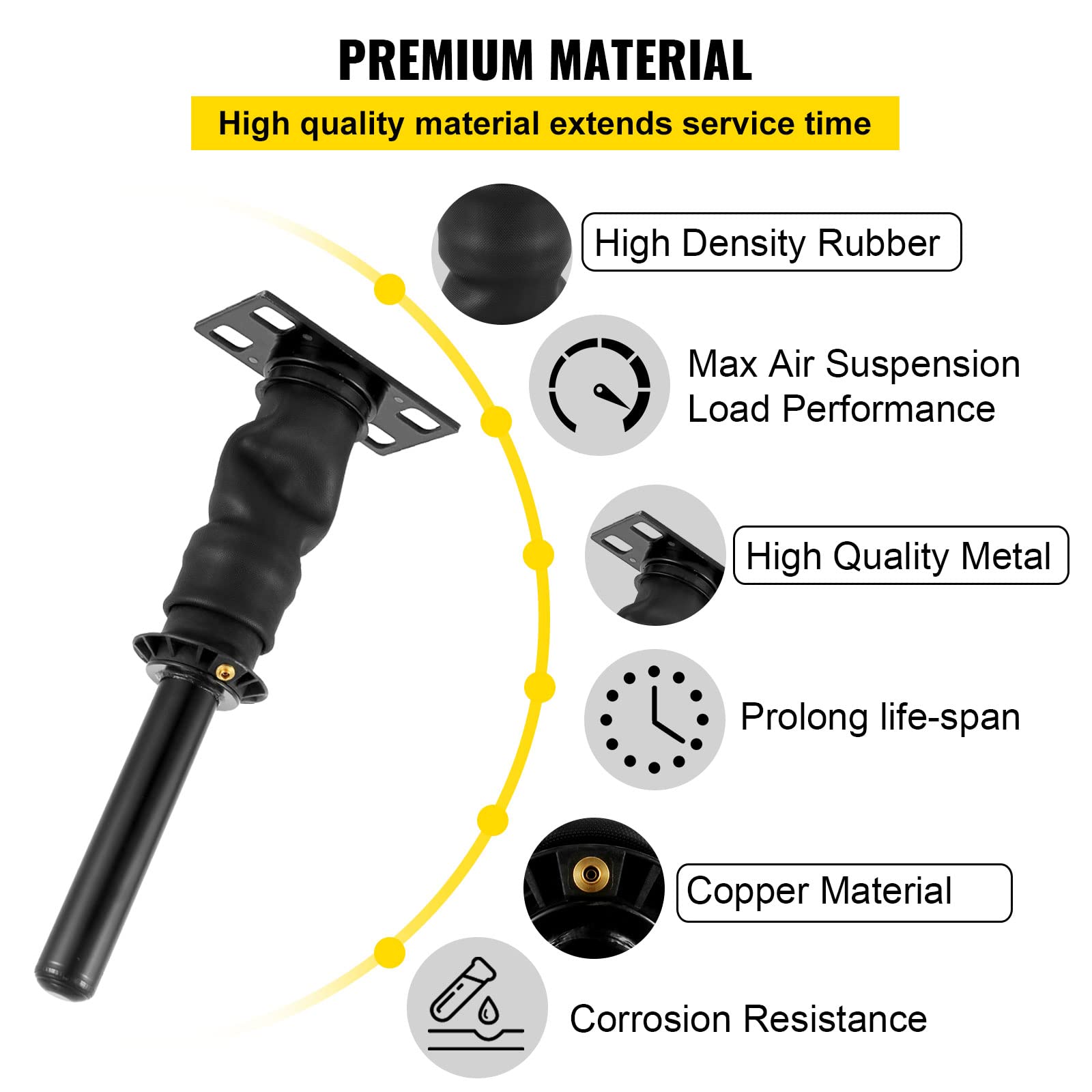 Heavy Duty Cab Shock Absorber for International Prostar 2008+ | Part# 3595977C96 3595977C95 | Air Ride Suspension Dampener to Reduce Driving Vibration (Single) | Smooth Ride for Long-Haul Trucking & Commercial Vehicles