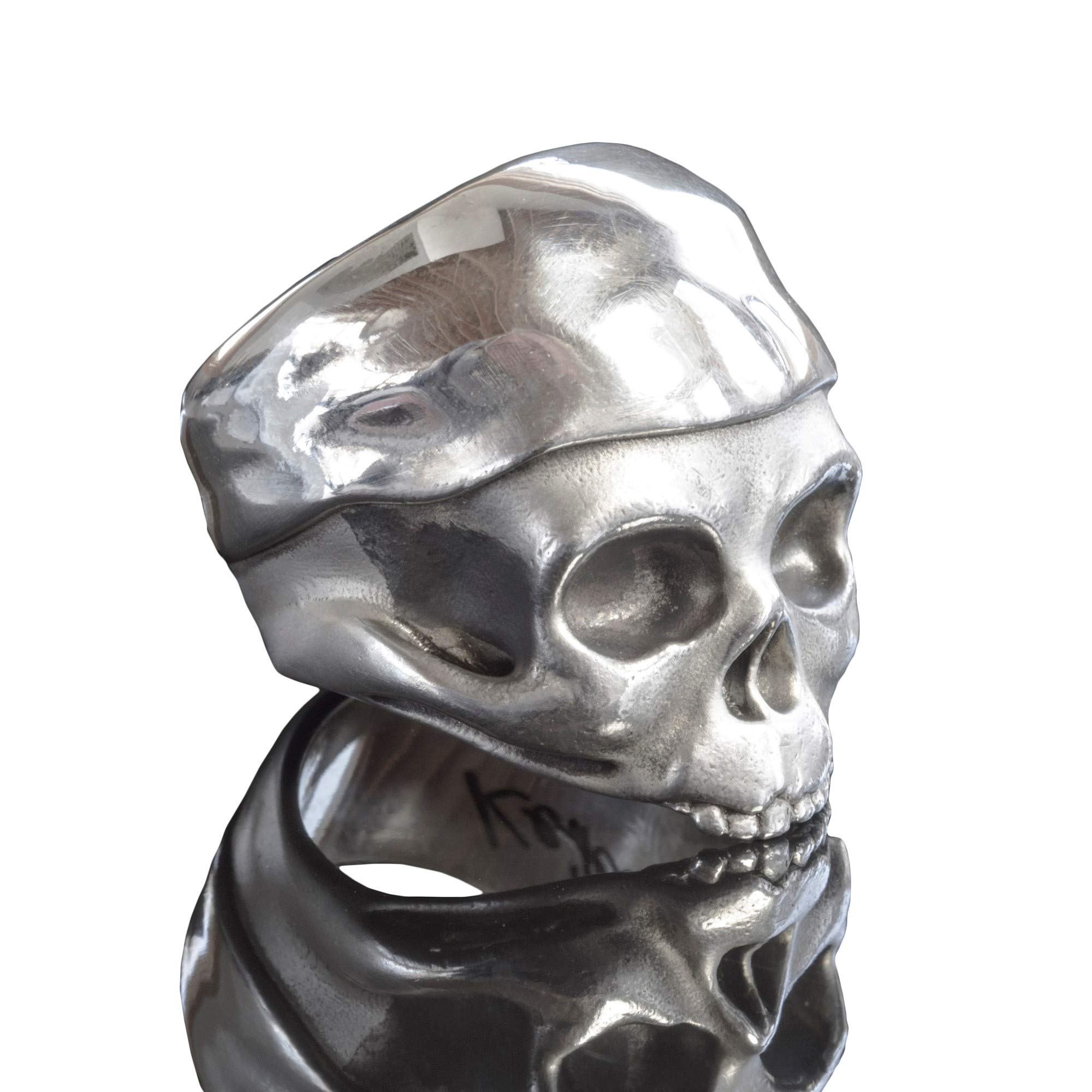 PIRATE KEITH - Handcrafted Sterling Silver Skull Ring Inspired by Keith Richards | Gothic Jewelry for Men & Women | Perfect for Rock Concerts, Halloween & Biker Fashion