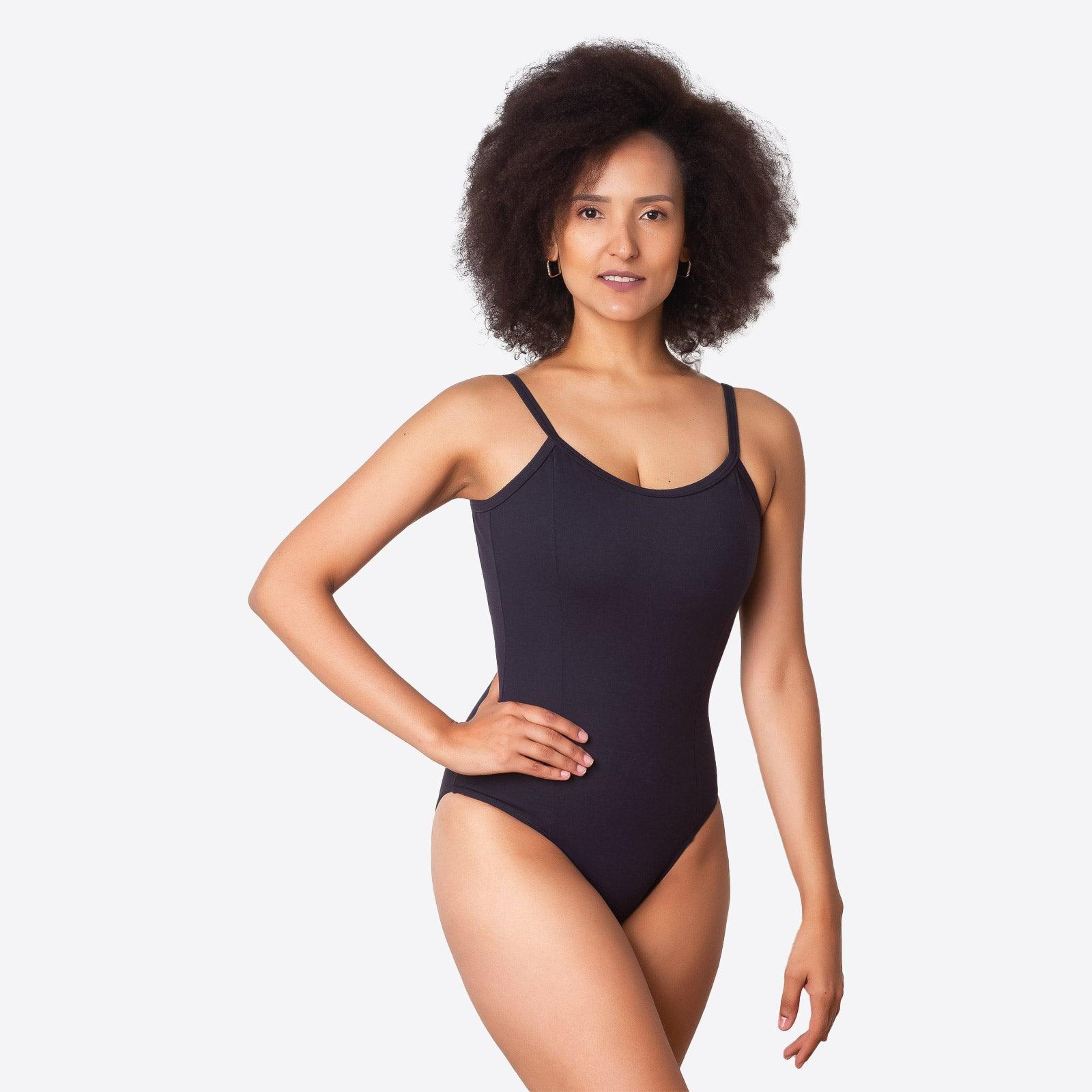 So Danca Adult+ Piper Black Low Back Camisole Leotard for Ballet, Dance & Gymnastics - Comfortable Stretch Fabric for Professional Performances & Practice