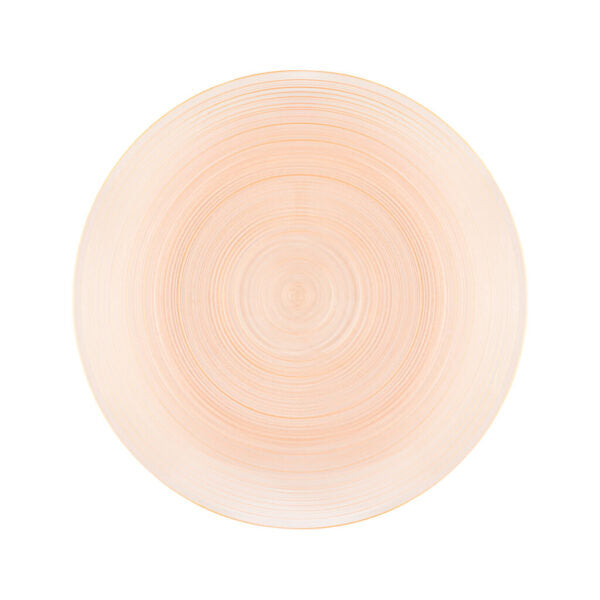 32-Pack Peach Transparent Round Plastic Dinnerware Set for 16 Guests - Elegant Crystal Design - Perfect for Parties, Weddings, and Outdoor Dining