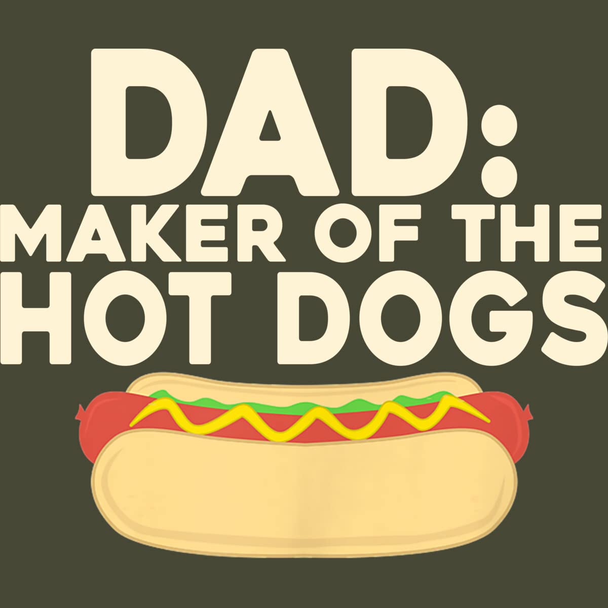 Design By Humans Men's Dad Maker of The Hotdogs Graphic T-Shirt - Funny Cat Lover Tee for Fathers - Perfect for BBQ, Father's Day & Casual Wear