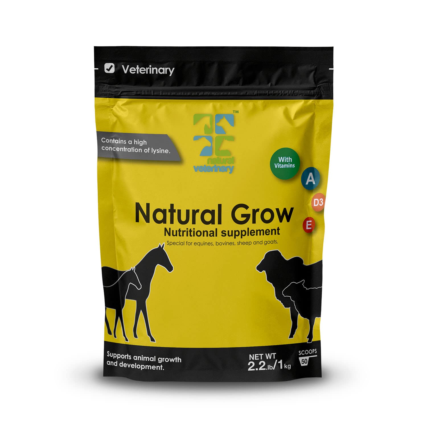 Natural Horse Growth Supplement - 50 Scoops for Enhanced Performance & Muscle Development | Ideal for Racehorses, Show Horses & Equine Athletes