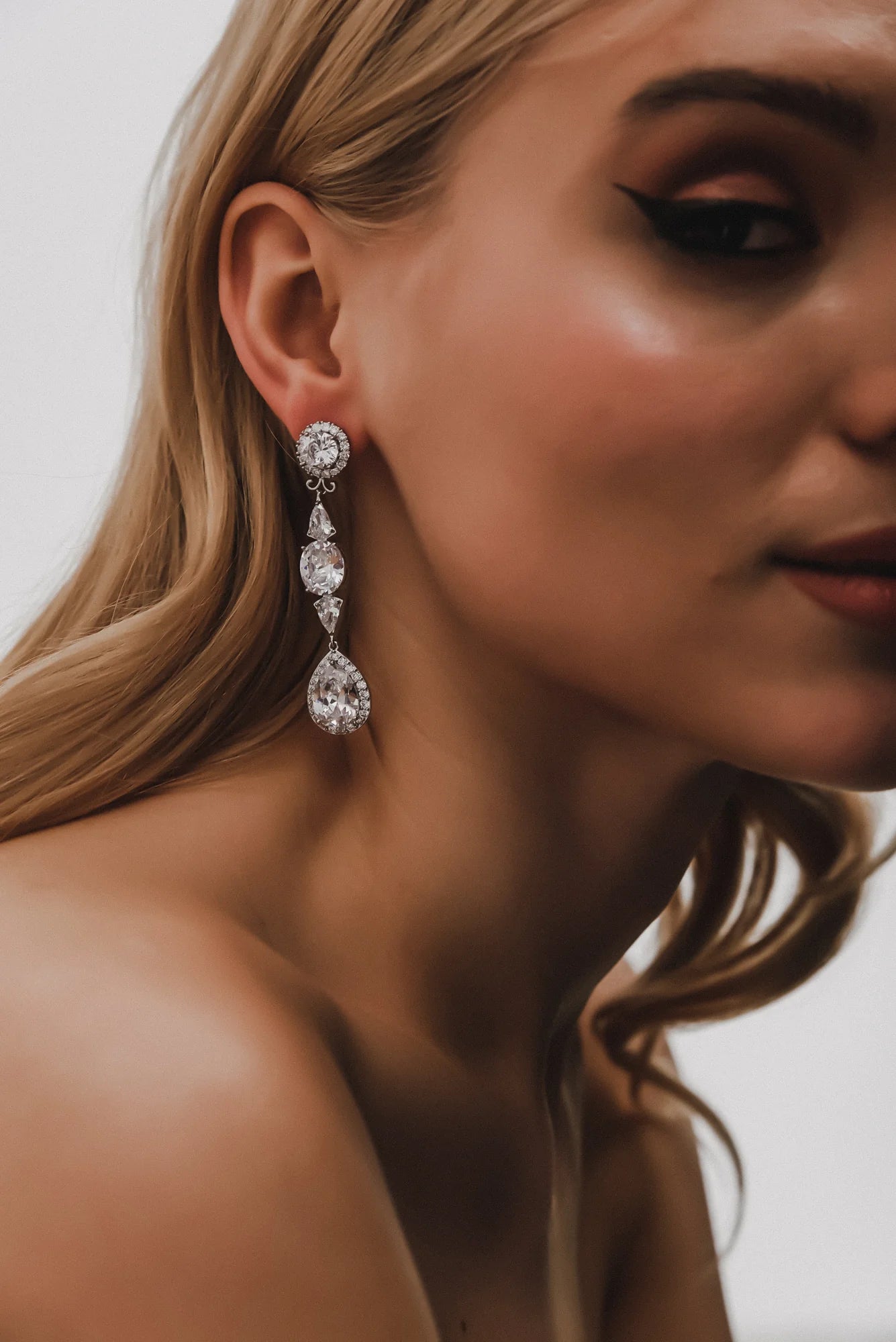 Grace E060 Elegant Dangle Earrings for Women - Perfect for Weddings, Parties & Everyday Wear